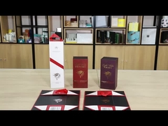Boîtes de papier à vin pliables sur mesure à fermeture magnétique Boîtes d'emballage pour bouteilles de vin