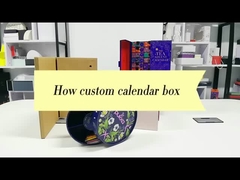 Boîte d'emballage vide pour le calendrier de l'Avent de 24 jours en papier kraft recyclable rigide pour les jouets de thé
