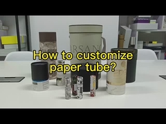 Emballage en cylindre gris personnalisé Boîte ronde Tube en papier à fleurs pour cadeau cosmétique à fleurs