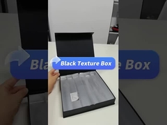Carton de luxe Boîte de papier au chocolat Boîte de cadeau magnétique noire Avec séparateur de papier