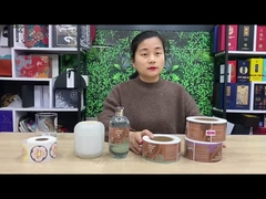 Étiquette autocollant en papier double face imperméable pour emballage de bouteilles d'eau personnalisé