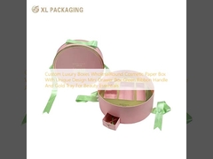 Boîte de papier cosmétique personnalisée Mini tiroir Boîte à ruban vert Poignée et plateau en or Pour les produits de beauté essentiels