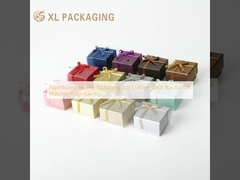 Boîte d'emballage de bijoux en carton Boîte noire personnalisée pour cadeaux Montres Anneaux Boucles d'oreilles