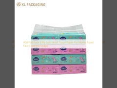 400 Pull Pack 3 Ply Tissue Facial Paper Pour le nettoyage du visage à domicile et en voyage