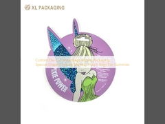 Sacs Mylar à découpe personnalisée emballage de produits comestibles sacs en fermeture à glissière en forme spéciale pour gommes