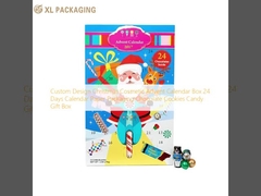 Conception personnalisée Noël Cosmétique Calendrier de l'Avent Boîte de calendrier de 24 jours Emballage en papier