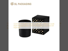 Impression personnalisée Boîte à bougies noires parfumées Boîte à papier en carton Boîtes d'emballage de bougies en papier en feuille d'or Boîte à papier cadeau