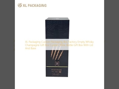 XL Packaging Usine de boîtes d'emballage personnalisées Boîte cadeau vide pour whisky et champagne Boîte cadeau personnalisée pour bouteille de vin avec couvercle et base
