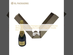 XL Emballage Personnalisé Boîte d'Emballage Usine Papier Alcool Whisky Vin Boîte d'Emballage Carton Magnétique Double Porte Coffret Cadeau