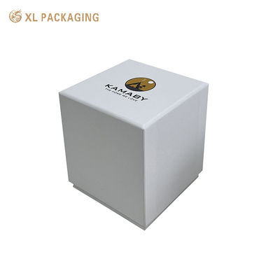 Boîte d'emballage cadeau écologique en carton blanc Boîte cadeau à bougies parfumées