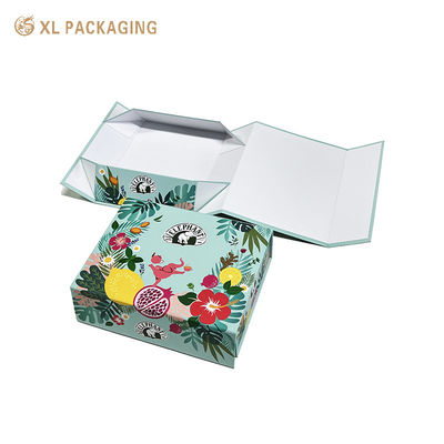 acheter Boîte en papier pliable en carton recyclé pour parfum, imprimé floral tropical, fermeture magnétique cachée fabrication en ligne