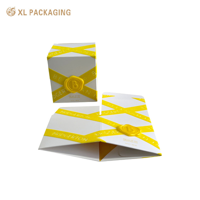 Vente en gros Prix raisonnable Luxe Matte Crème blanche pour le visage Boîte de papier pliable Boîte d'emballage Boîte de soins de la peau Pour sérums