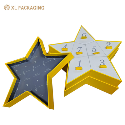 acheter En forme d' étoile 7 jours de papier calendrier de l' avènement boîte d'emballage pour biscuits biscuits online manufacture
