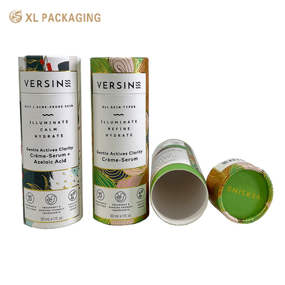 Éco-friendly Tubes de papier à huile essentielle en papier d'or en feuille ronde en carton