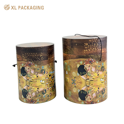 Boîte cadeau en papier en carton rond en fleurs Boîte en papier cylindrique imprimée