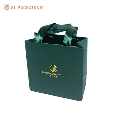 acheter XL Packaging Usine d'emballage sur mesure Sac cadeau de bijoux de luxe de boutique Ruban imprimé personnalisé Sac de shopping en papier souvenir fabrication en ligne
