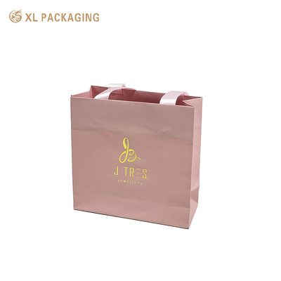 Couleur personnalisée rose sac d'emballage en papier cadeau sac d'expédition cadeau Logo imprimé