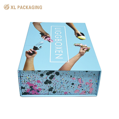 Carton rigide de luxe boîtes de papier pliables boîtes à fermeture magnétique boîtes d'emballage de chaussures