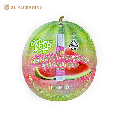 Mini soins de la peau Fermeture à glissière Mylar sacs ronds Masque en plastique sac d'emballage étanche à l'humidité