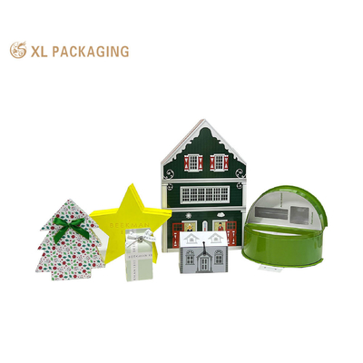 Boîte de calendrier d'avent cosmétique vide personnalisé en forme d'arbre de Noël Petit tiroir Boîte d'emballage cadeau