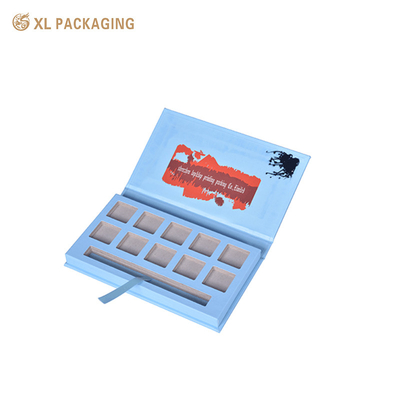 acheter Logo en relief de luxe Lamination au toucher doux Mode Face Ombre des yeux Palette Boîte d'emballage en papier avec miroir online manufacture