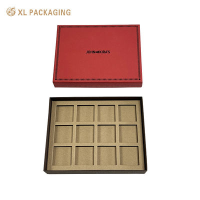 acheter Boîte cadeau rigide sur mesure à 12 compartiments avec construction premium et impression de marque pour emballage de chocolat fabrication en ligne
