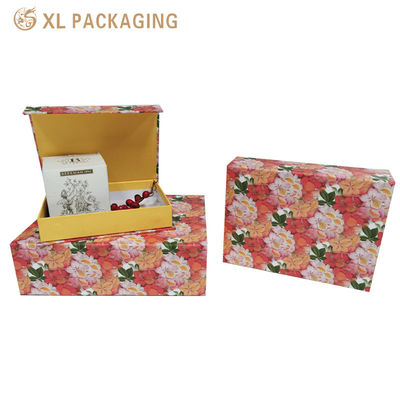 acheter Boîte cadeau à fermeture magnétique en carton écologique avec impression florale vibrante et intérieur doux revêtu de tissu fabrication en ligne