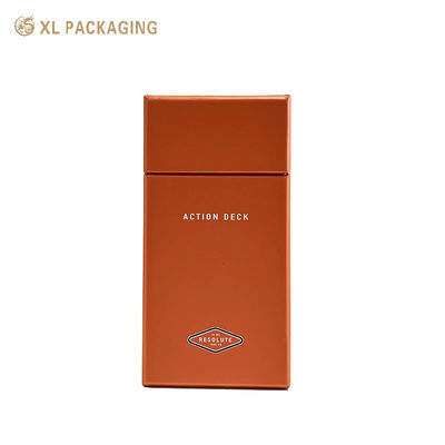 acheter Boîte cadeau rigide à bord incliné personnalisée 2 mm Carton gris 157 gm papier d'art Boîte d'emballage en papier orange fabrication en ligne
