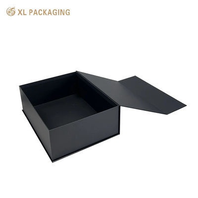 acheter Boîte cadeau magnétique noire personnalisée avec texture Deboss et logo blanc fabrication en ligne