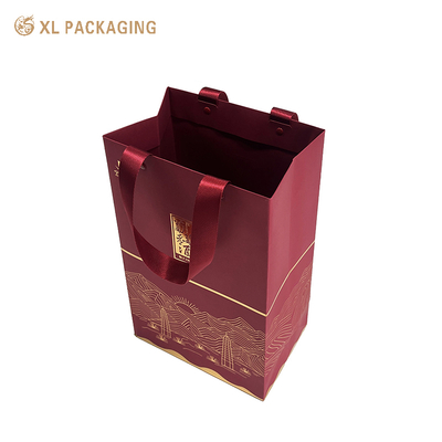 acheter XL Emballage Mode Luxe Papier Spécial Sacs À Main Rouge Bijoux Collier Bracelet Boucle d'oreille Boîte d'emballage Sacs Cadeaux fabrication en ligne