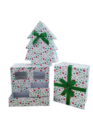 acheter Coffret cadeau tiroir coulissant personnalisé pour les fêtes, forme de sapin de Noël, emballage cadeau avec tirette en métal fabrication en ligne