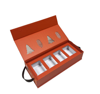 acheter Boîte cadeau de luxe personnalisée pour biscuits de Noël, emballage rigide avec fenêtre transparente et impression couleur vive fabrication en ligne