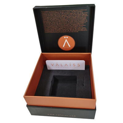acheter Boîte cadeau cosmétique texturée avec insert en éponge, logo en relief feuille d'or rose, emballage en papier pour soins de la peau de luxe fabrication en ligne