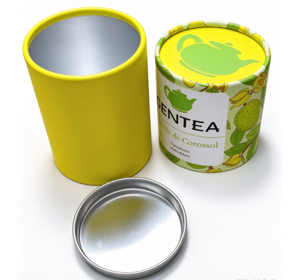 acheter Boîte tubulaire en papier doublée de papier d'aluminium personnalisée pour conteneur cylindrique d'emballage de thé fabrication en ligne
