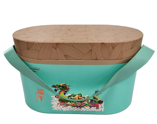 acheter Boîte Cadeau Panier Forme Ovale Personnalisée Emballage Premium pour Desserts, Thé, Biscuits avec Poignée fabrication en ligne