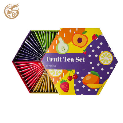 acheter Boîte cadeau hexagonale personnalisée pour thé et desserts avec emballage intérieur en papier fabrication en ligne