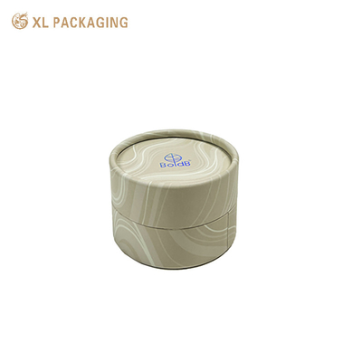 Ronde bordure petite taille tube de papier de bijoux boucles d'oreilles beige boîte d'emballage rond