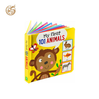 Livre sur carton pour enfants de taille personnalisée avec des pages de carton épaisses (1,5 à 3 mm) et une impression CMYK en couleur