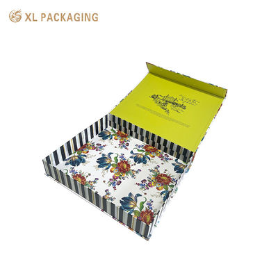 Emballage de soin de la peau magnétique personnalisé élégant avec impression intérieure en couleur blanche, papier d'art 157 g/m², boîte cosmétique personnalisée haut de gamme