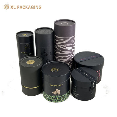 Tube épais en papier kraft biodégradable de qualité alimentaire avec options de finition personnalisables et structure de couvercle hermétique pour thé en vrac, grains de café, bonbons, chocolat