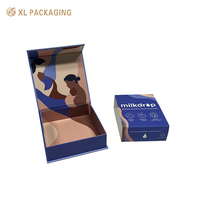 Boîte cadeau en papier d'art de luxe personnalisée écologique de 2 mm d'épaisseur avec fermeture magnétique et ruban pour emballage industriel
