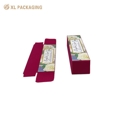 Boîte à cartes en papier pliable imprimée de luxe, écologique pour bouteille de sérum cosmétique de rouge à lèvres