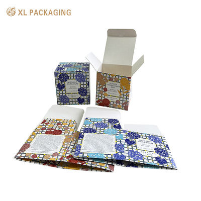 Boîte à cartes pliable facile à assembler pour les soins de la peau avec conception de fond à verrouillage automatique et impression professionnelle dynamique