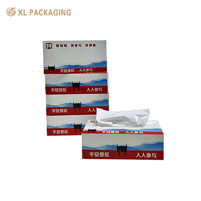 Boîte de papier facial personnalisable en pulpe de bois vierge 3 plis pour sites touristiques