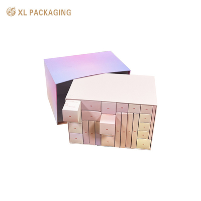 XL Emballage Coffret de luxe sur mesure 24 tiroirs Coffret de calendrier d'avent sur mesure Coffret cadeau Papeterie Carton Coffret de calendrier d'avent