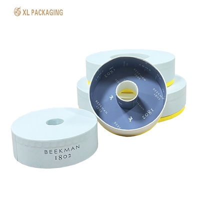 Boîte cadeau en tube de papier ronde en 3 pièces sur mesure avec doublure sans danger pour les macarons et les desserts