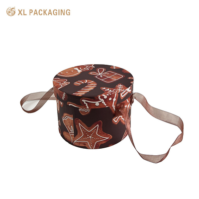 Boîte cadeau cylindrique à poignée Bonbons Grand cadeau bougie dessin animé jouet fleur d'emballage artisanal tube de papier avec logo