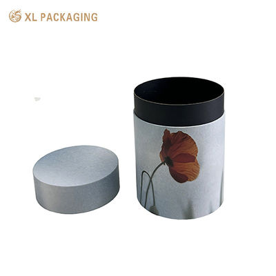 Tubes d'emballage cadeau en carton cylindrique imprimés sur mesure avec papier d'art enduit de 157 g/m² et poignée en corde de coton noir