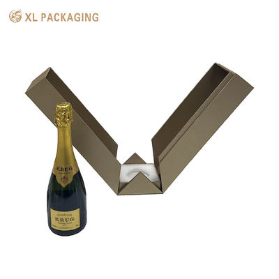 Boîte cadeau en papier à double ouverture pour emballage et présentation de whisky, vin et alcool