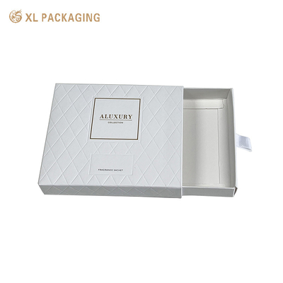 Boîte à parfum pliante en papier kraft, tiroir blanc, boîte à parfum avec poignée